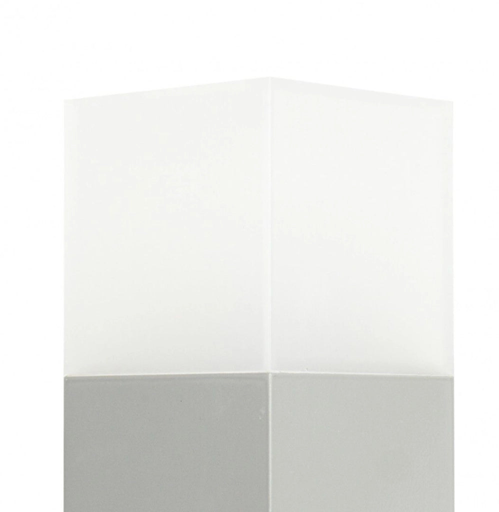 Paletto luce esterno 33cm E27 argento IP44 SU-MA Cube
