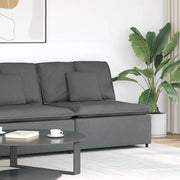 Modulo Centrale Divano Modulare con Cuscini Grigio Scuro 100 cm 679030