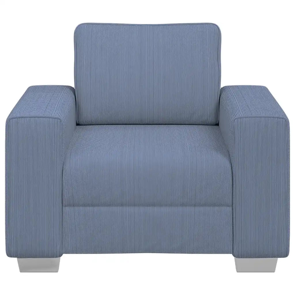 Divano Sedia Blu 100x77x82 cm Tessuto di velluto a coste 4105189