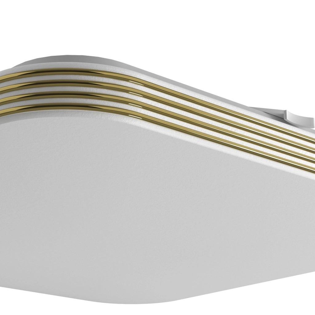 Plafoniera LED quadrata 26cm 11W bianco oro IP44 Milagro