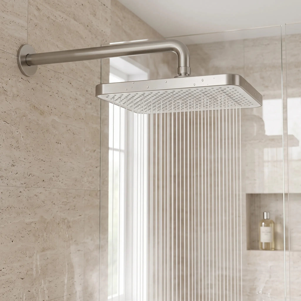 Soffione Doccia Rettangolare Rea Js-032 Brushed Nickel