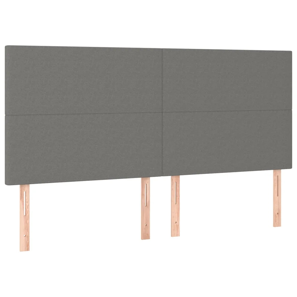 Letto matrimoniale | Letto per adulti | Giroletto senza Materasso Grigio Scuro 200x200 cm Tessuto