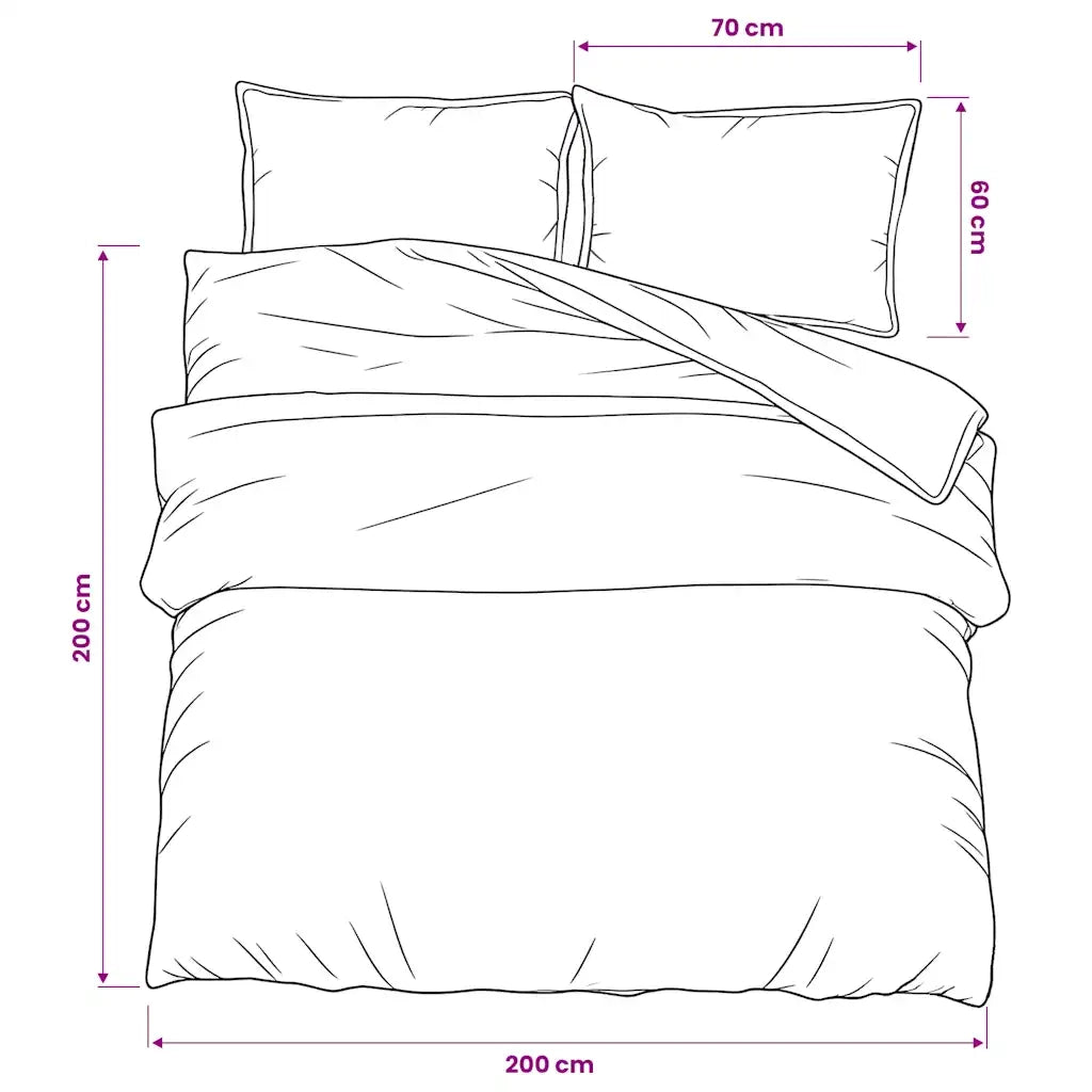 Set Copripiumino Grigio 200x200 cm in Cotone 136463
