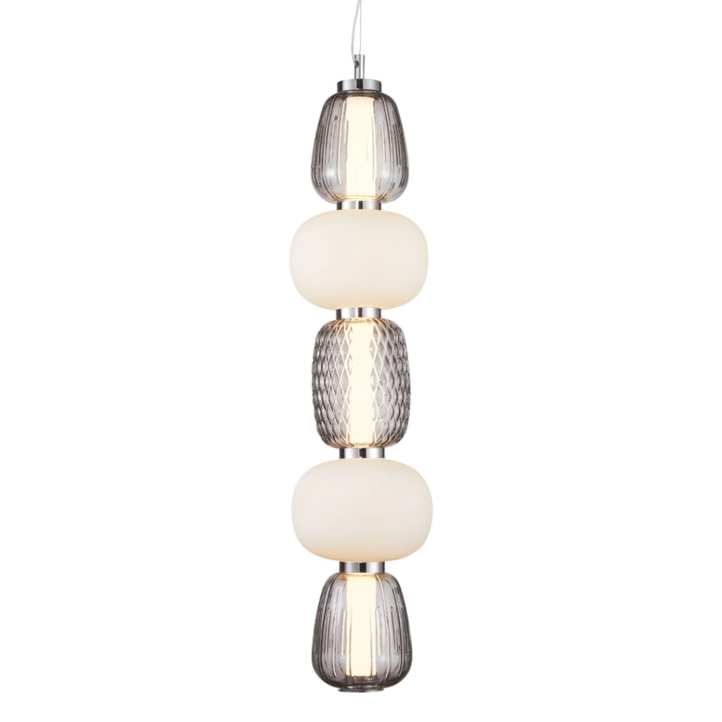 Lampada a sospensione Caro Milagro cromata LED 40W