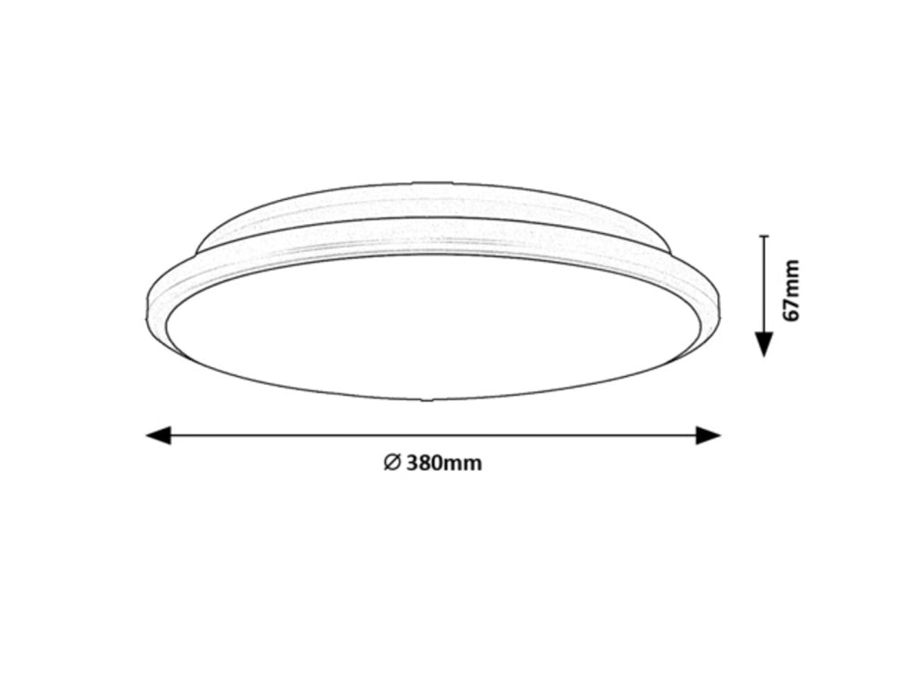 Plafoniera LED tonda 38cm 24W argento Rabalux Engon