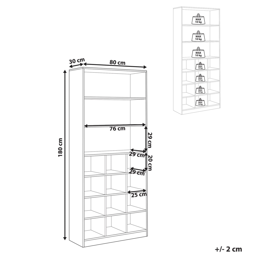 Scarpiera in MDF bianco con scomparti per scarpe