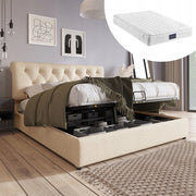 Letto imbottito regolabile - Xylo - 140x200 con testiera regolabile e telaio