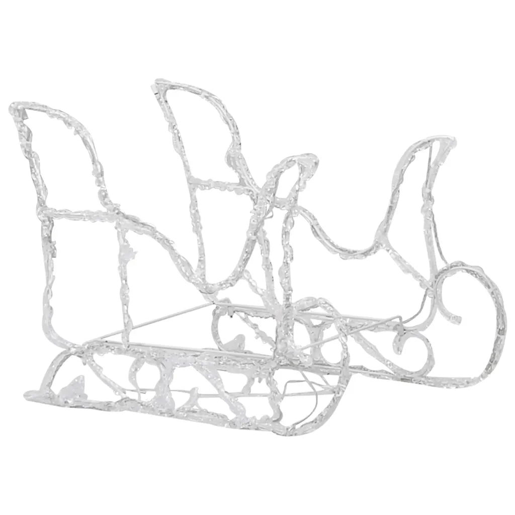 Decorazione Natalizia Renne e Slitta 280x28x55 cm in Acrilico 289980