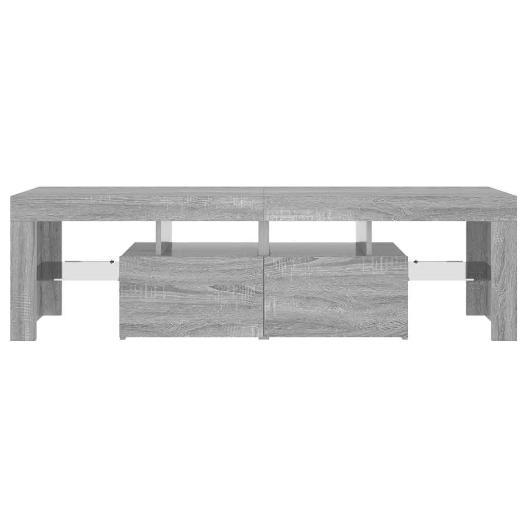 Mobile Porta TV con Luci LED-Mobile per TV-Credenza TV grigio sonoma 140x36,5x40 cm