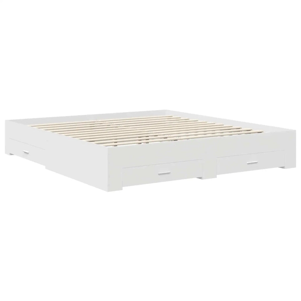Struttura del letto Bianco 180 x 200 cm Legno multistrato 3409958