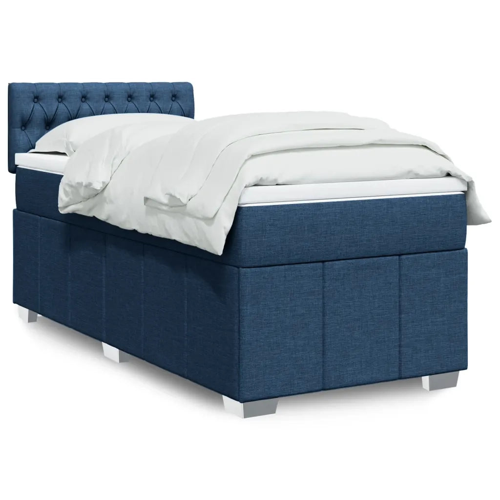 Giroletto a Molle con Materasso Blu 100x200 cm in Tessuto 3286992