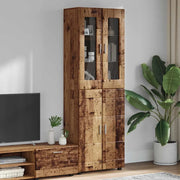 Credenza con lo scaffale FLORIN Legno vecchio 60 x 35 x 182 cm