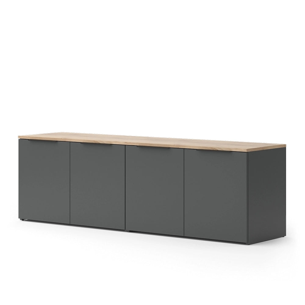 Vicco Parete attrezzata Antracite 2 parti