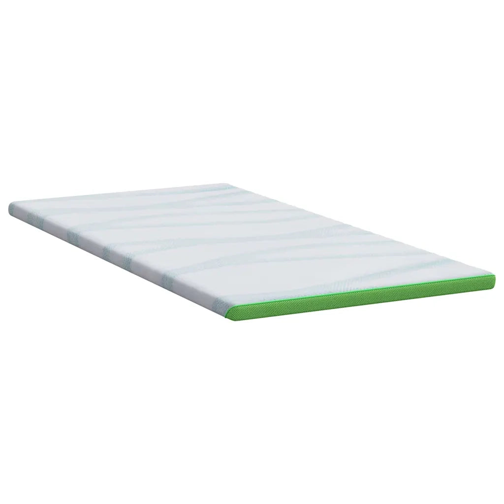 Topper per materasso Bianco e Verde 90 x 190 cm CFW8447251