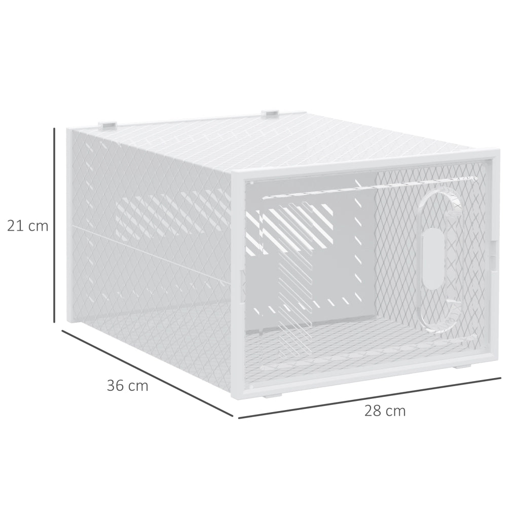 Cassettiera modulare 18 cubi ¨C Minimal ¨C Bianco e trasparente
