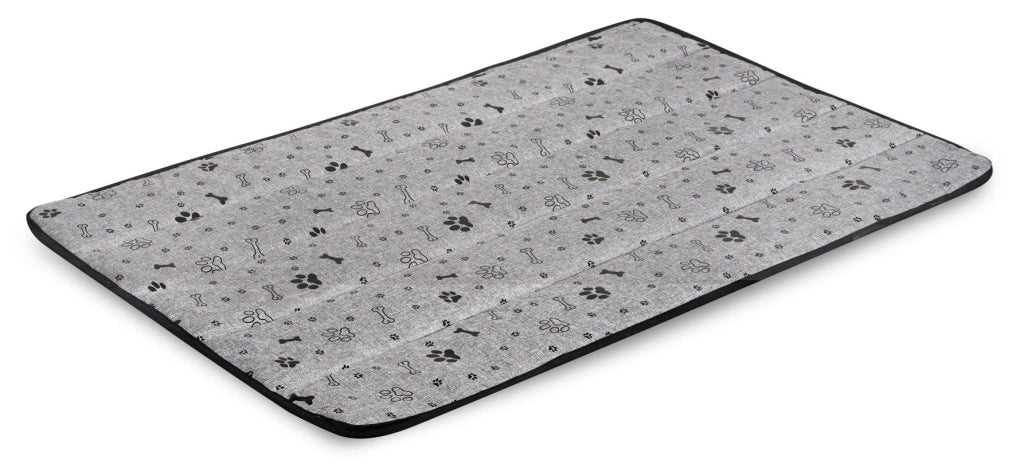 AIO FACTORY 80x60 cm Tappetino per cuccia per cani impermeabile Ossa nere