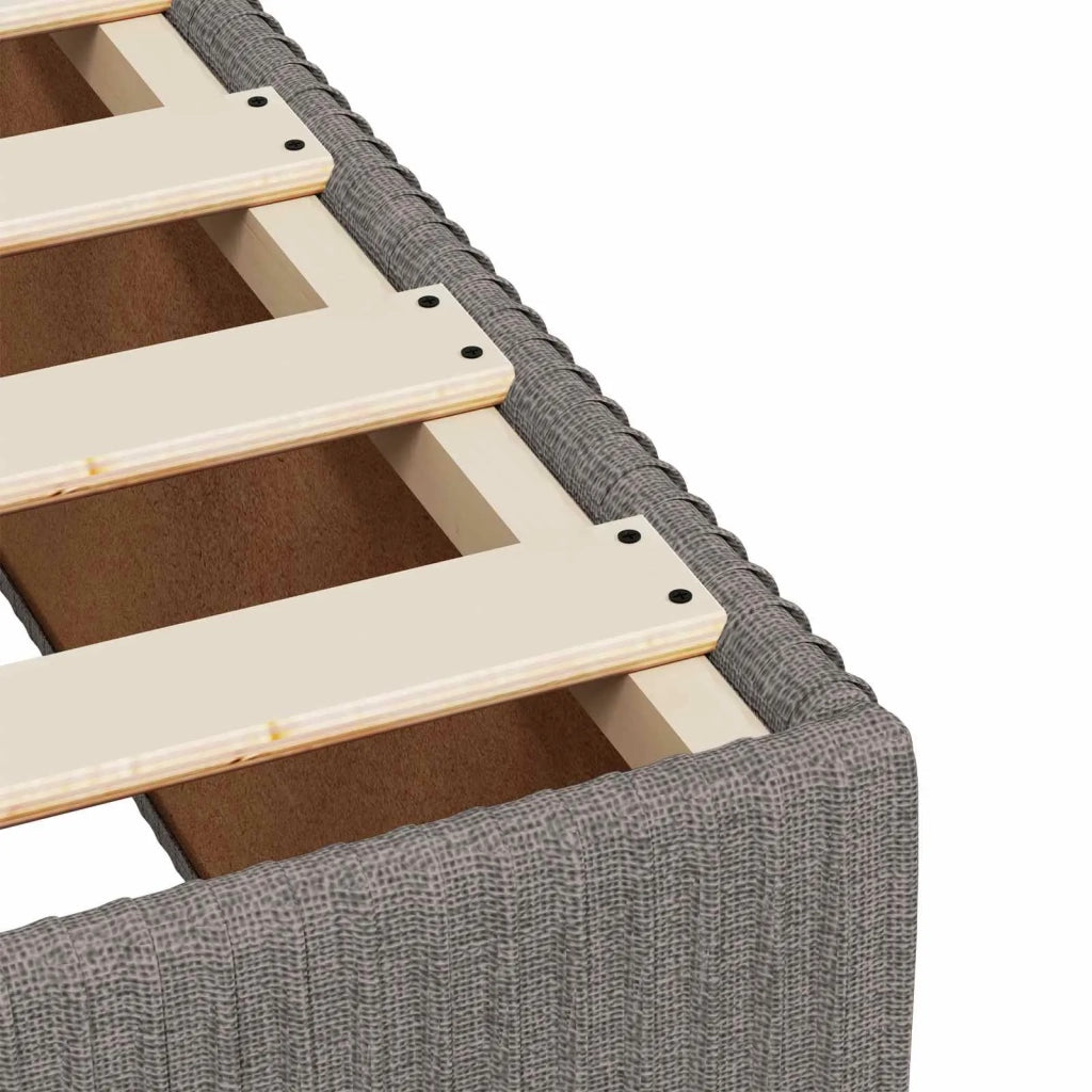 Letto box spring con materasso Tortora 80 x 200 cm Tessuto 3454274