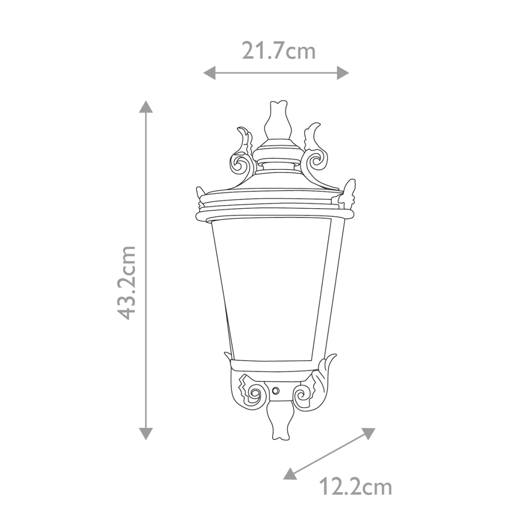 Applique esterna Baltimore Elstead E27 60W bronzo anticato