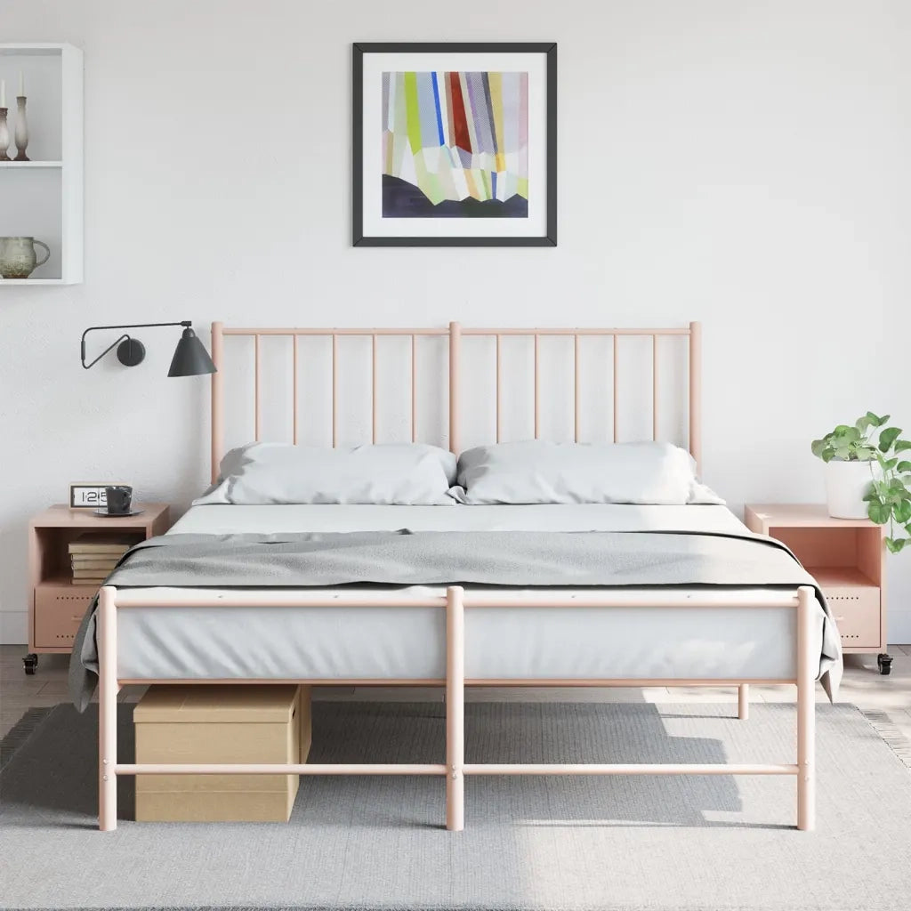 Comodini 2 pz Rosa 36x39x43,5 cm in Acciaio 846707