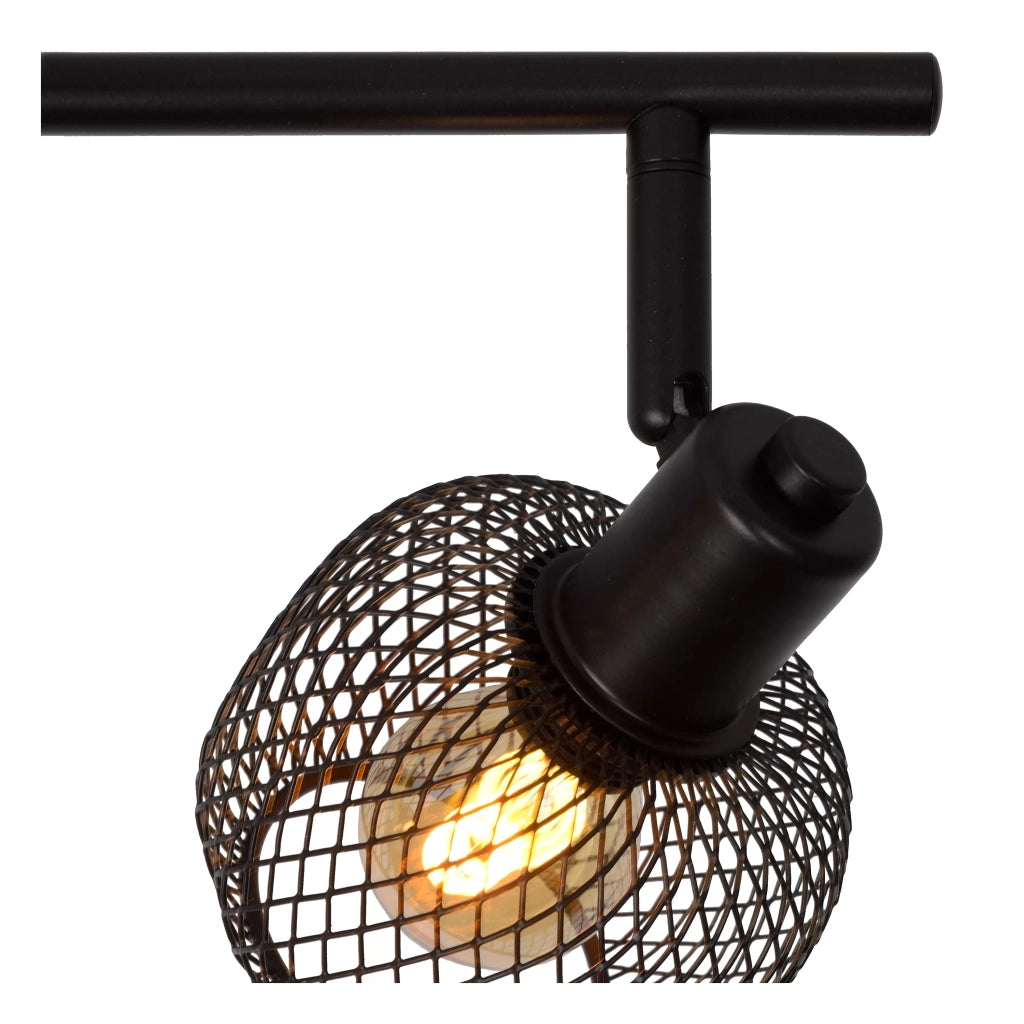 Plafoniera loft Maren 4 faretti nera 76cm E14 Lucide