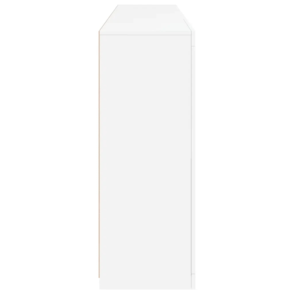 Credenza con Luci LED Bianca 181,5x37x100 cm