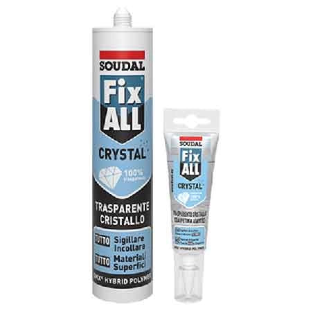ADESIVO SIGILLANTE 'FIX ALL CRYSTAL' SOUDAL 125 ml - Trasparente - SOUDAL