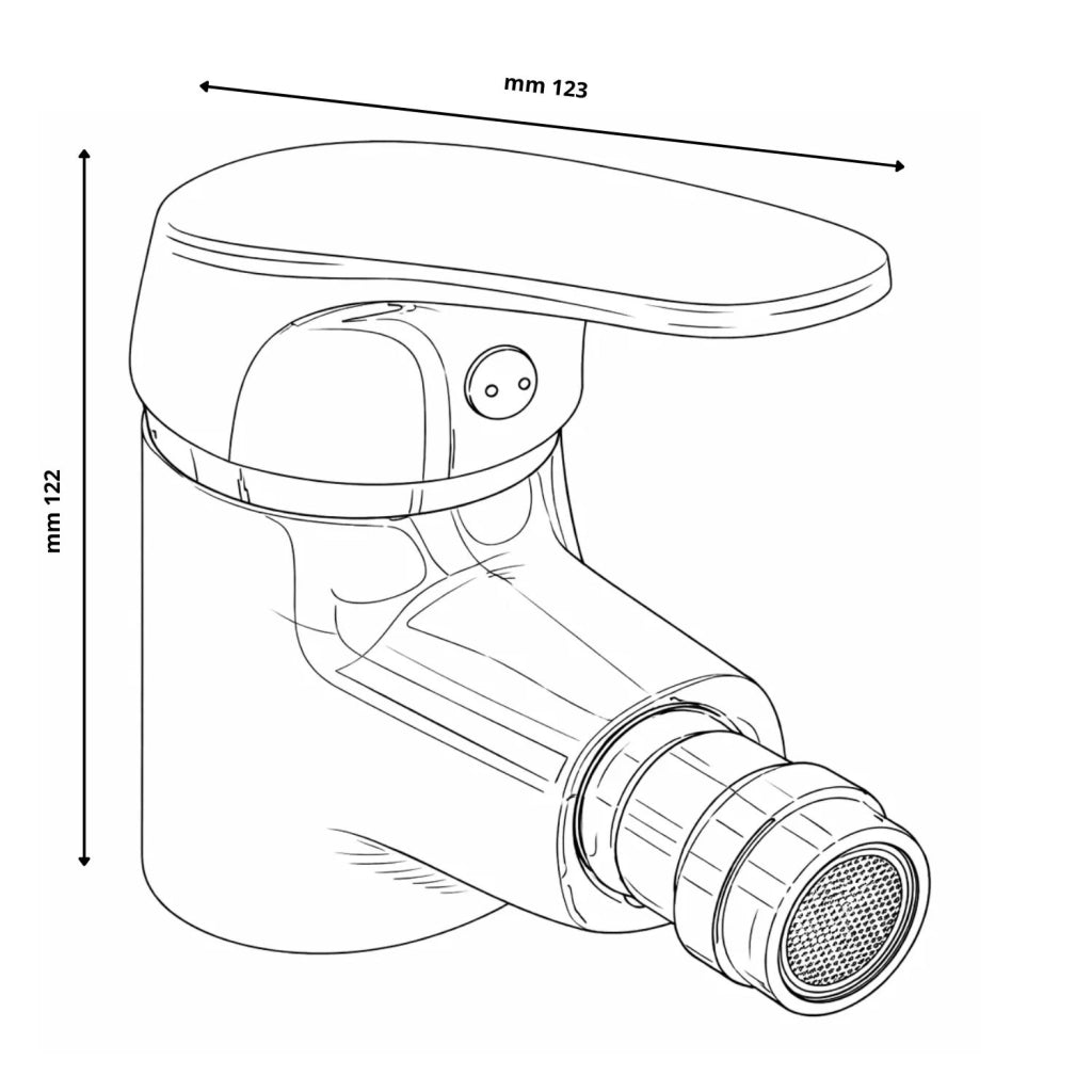 Miscelatore rubinetto europa per bidet in ottone colore cromato con piletta