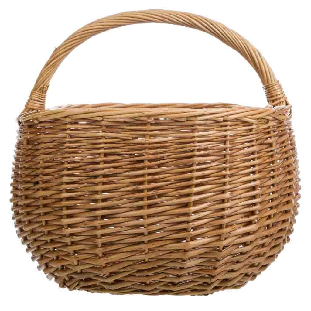 Cesto vimini marrone 43x33x20/32h cm