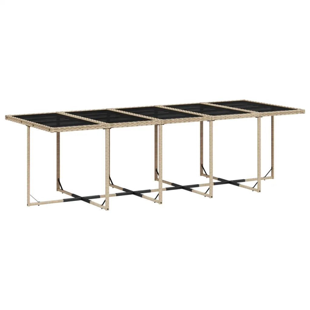 Set da Pranzo da Giardino 13 pz con Cuscini Beige in Polyrattan 3277989