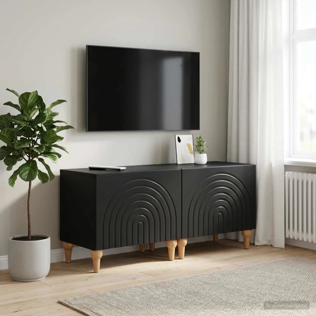 Mobile TV Nero Legno ingegnerizzato 896236
