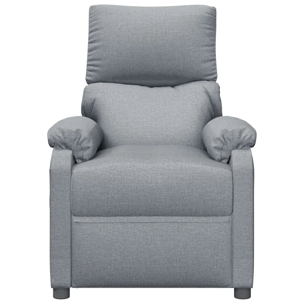 Poltrona Massaggiante in Tessuto Grigio Chiaro 348469