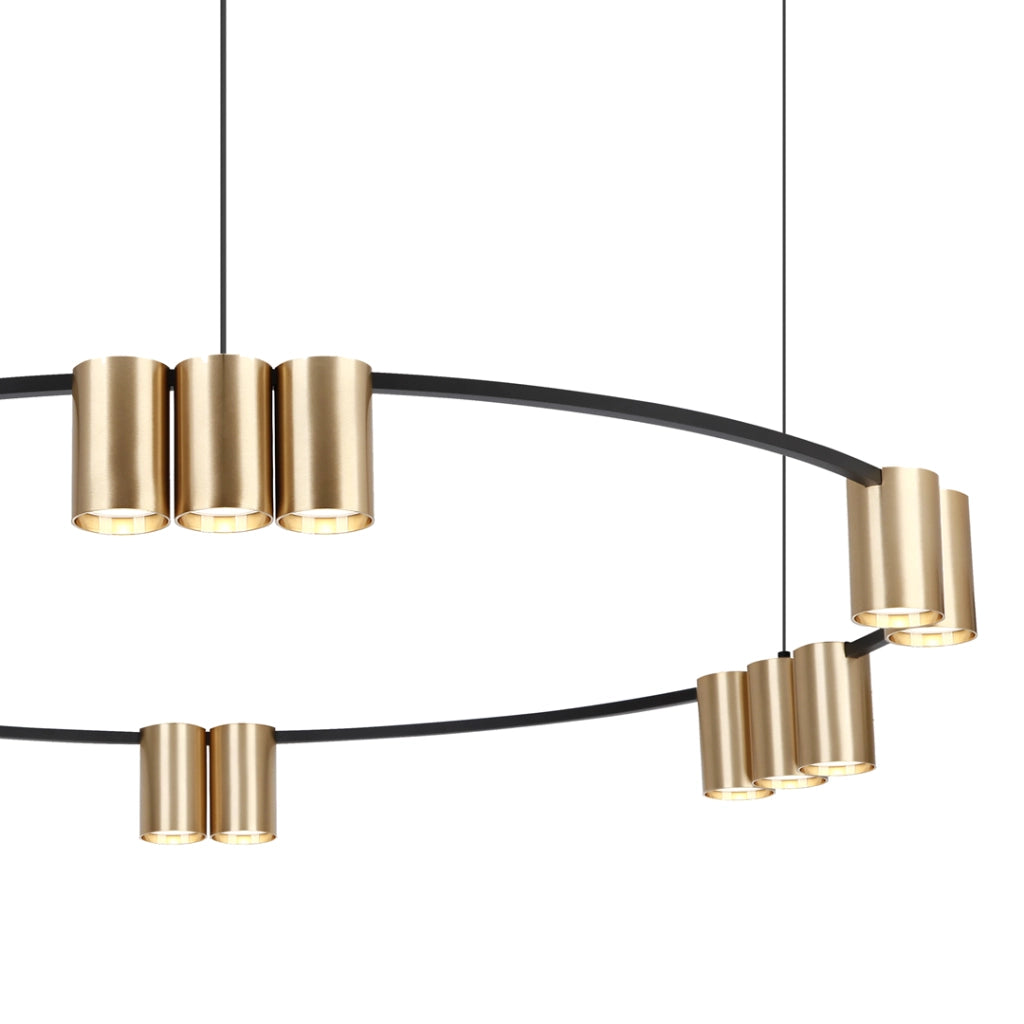 Lampada a sospensione Milagro Genesis Ø100 oro/nero 15xGU10