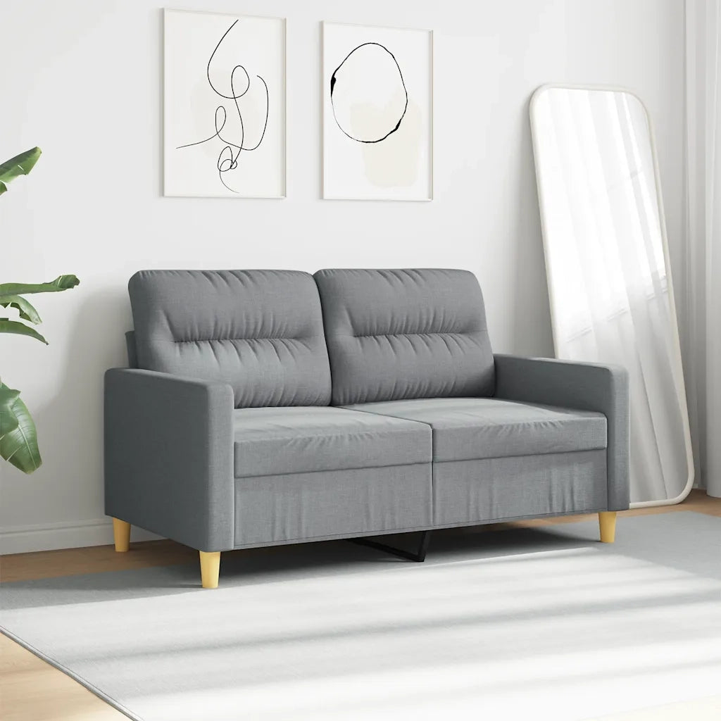 Divano a 2 Posti-Sofa 2 Posti Grigio Chiaro 120 cm in Tessuto 489982