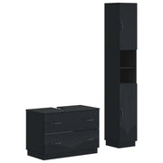Set di Armadi da Bagno da 2 Pezzi HOORN Nero 3417550