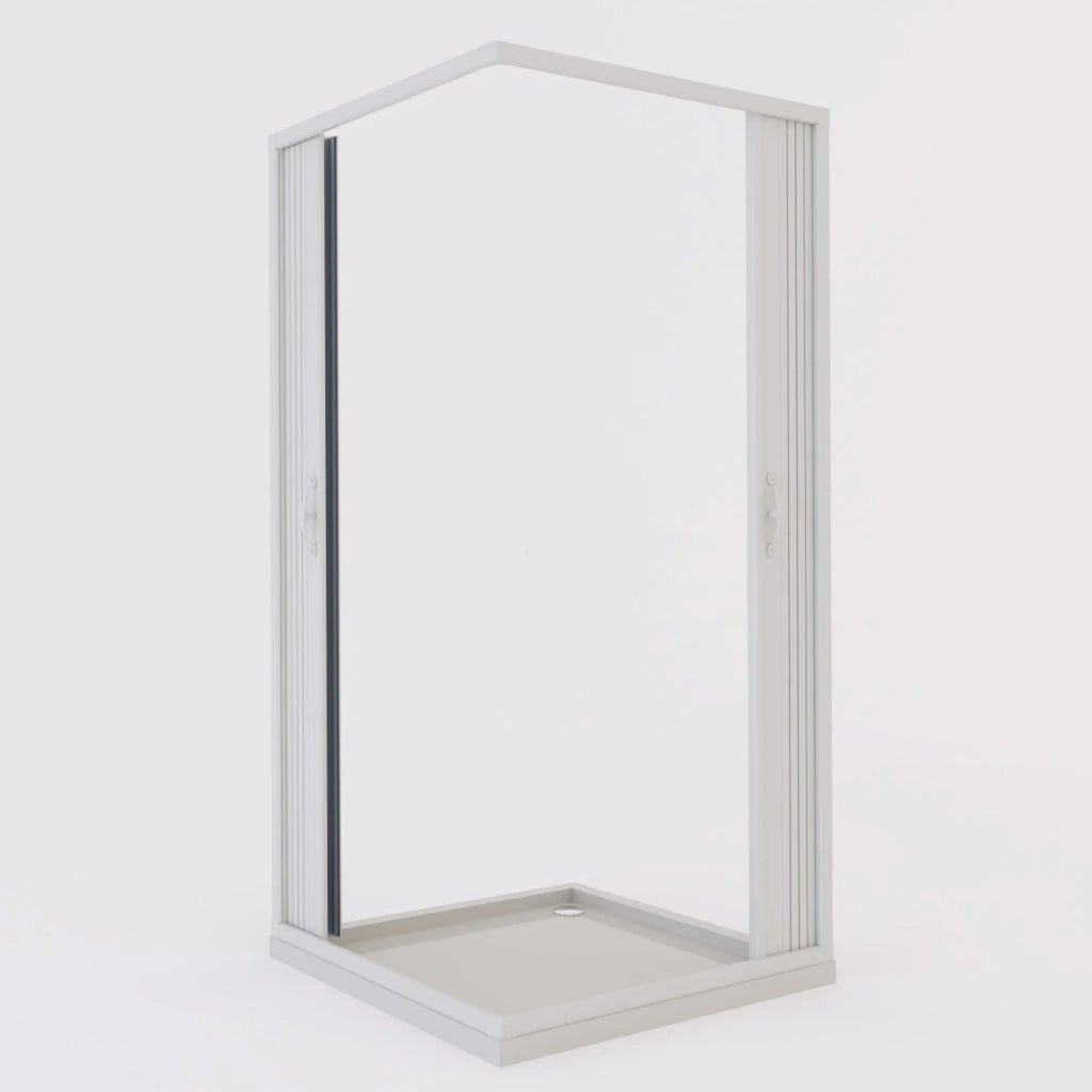 Box doccia a soffietto in PVC 80x120 cm H 185 mod. Aster con apertura centrale
