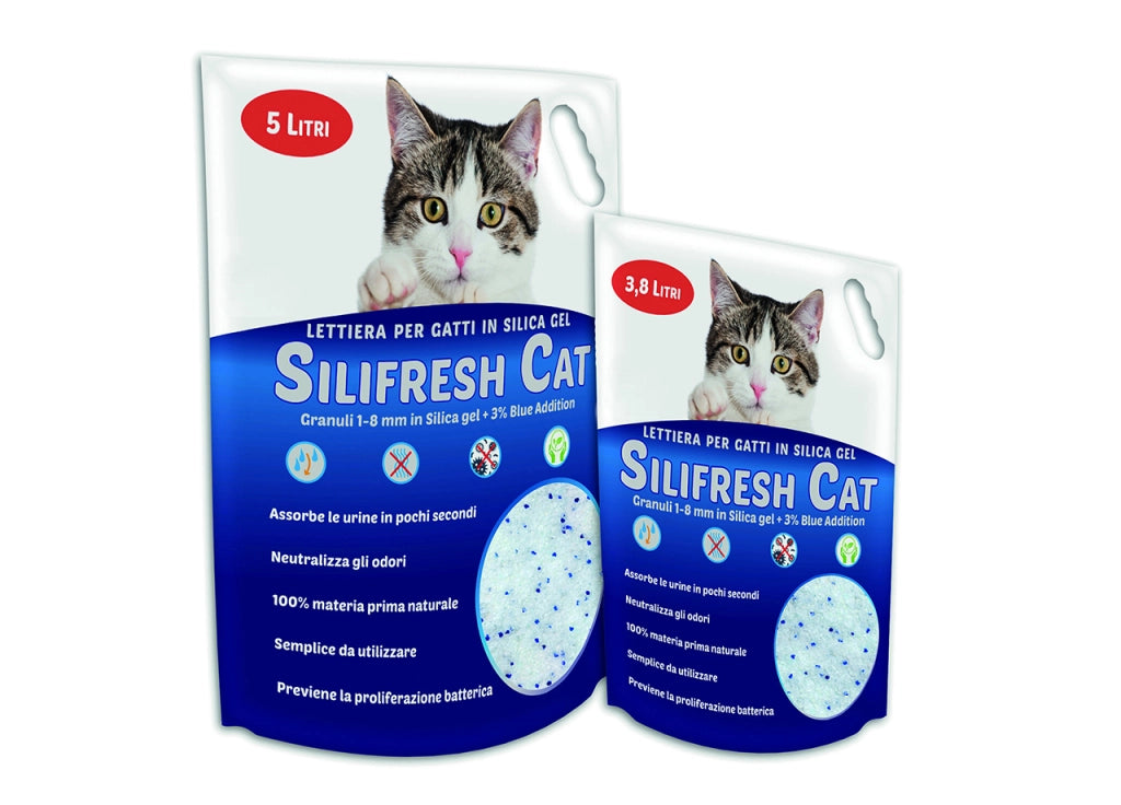 Sabbia Lettiera Antiodore Per Gatti Modello Silifresh Cat - 5 Litri - Lettiera