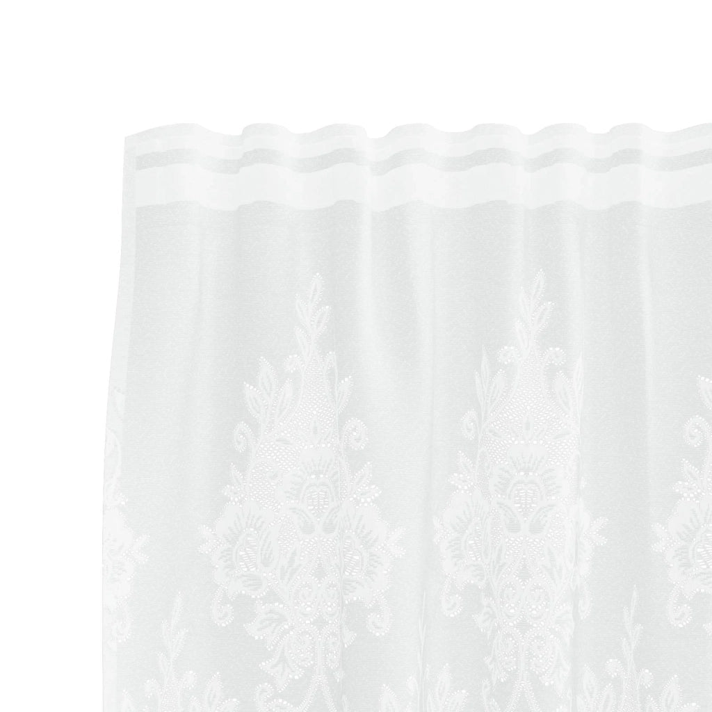 Tenda in Pizzo con tende Bianco 120 x 1200 cm Poliestere