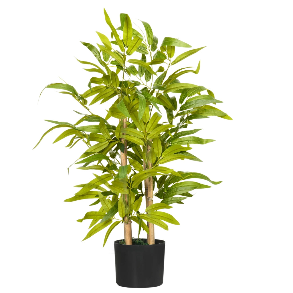 Pianta Artificiale Bamb¨´ ¨C Minimal ¨C Verde, Poliestere, PP, Vaso Cemento 15x12.5 cm