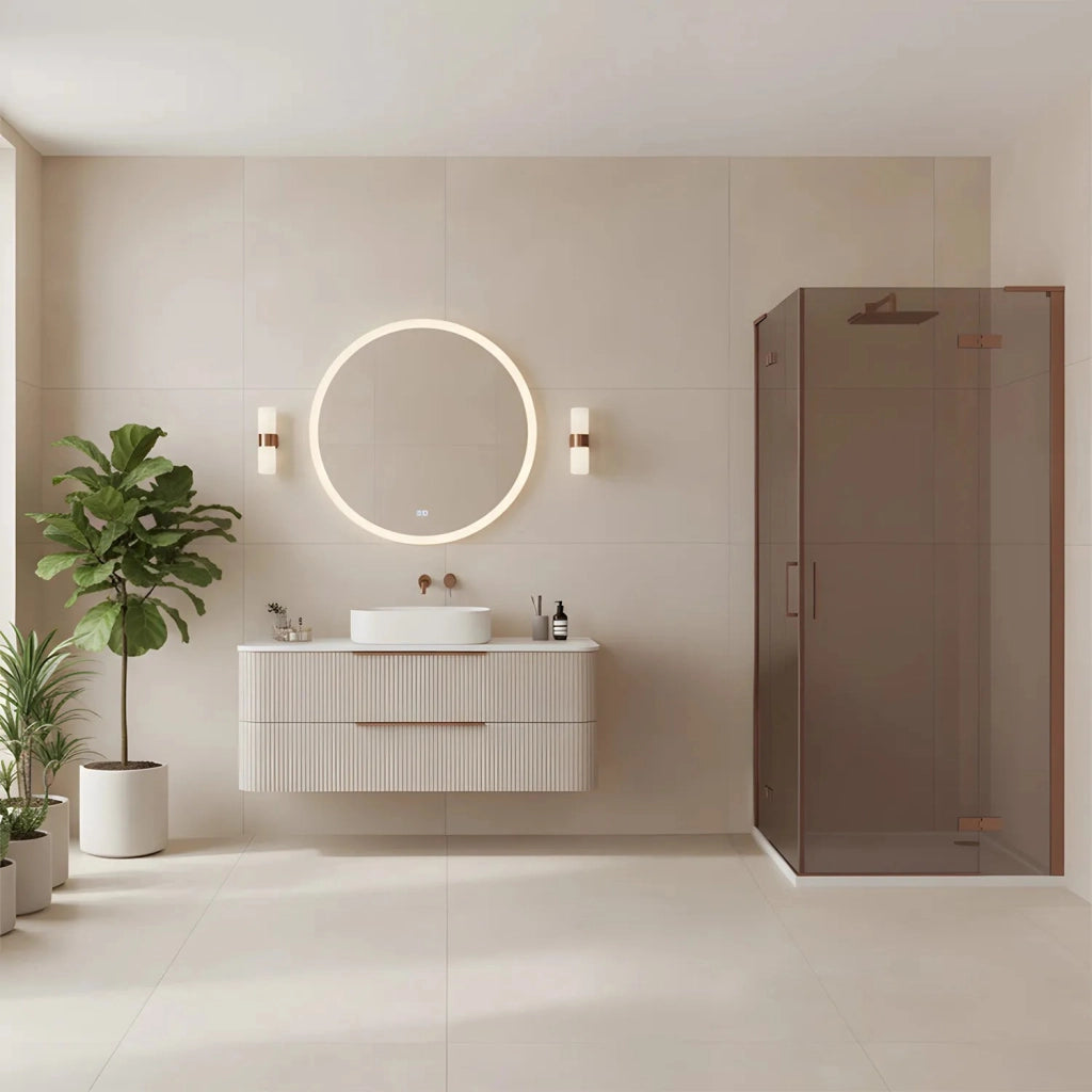 Cabina Doccia Rea Hugo Double 80x90 Copper Brush