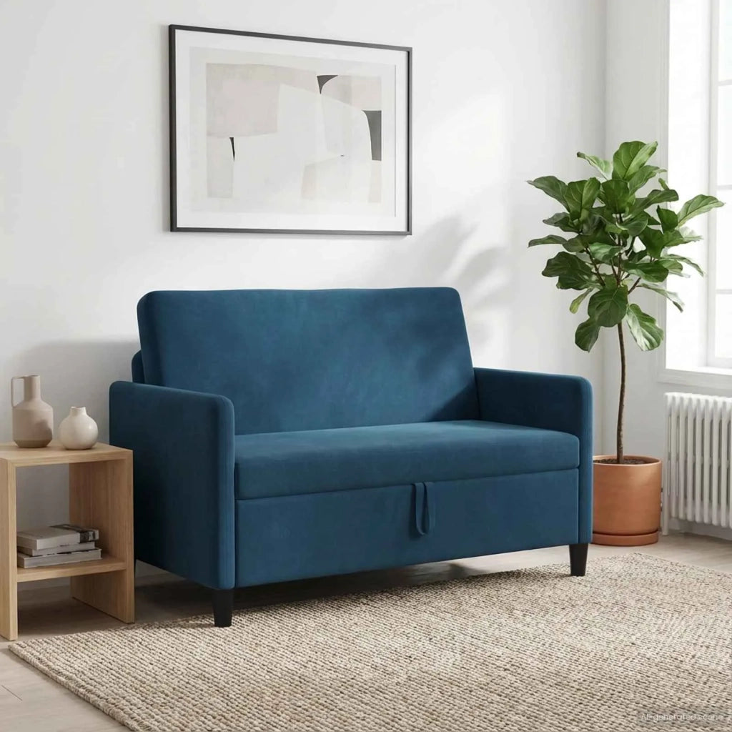 Divano con Storage Blu 122 x 78 x 87 cm Poliestere 42036914