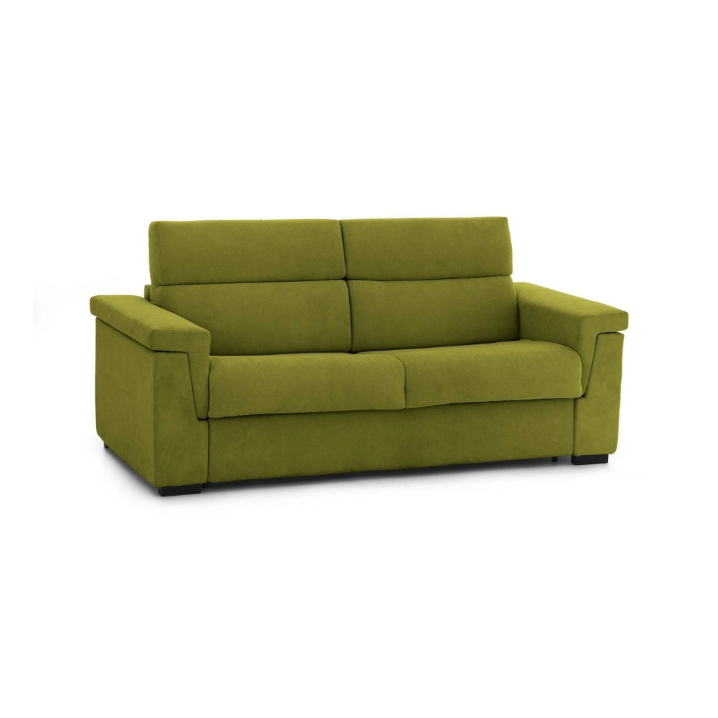 Tenna, Divano Letto 2 Posti Sfoderabile Made in Italy, 185x95 cm Verde