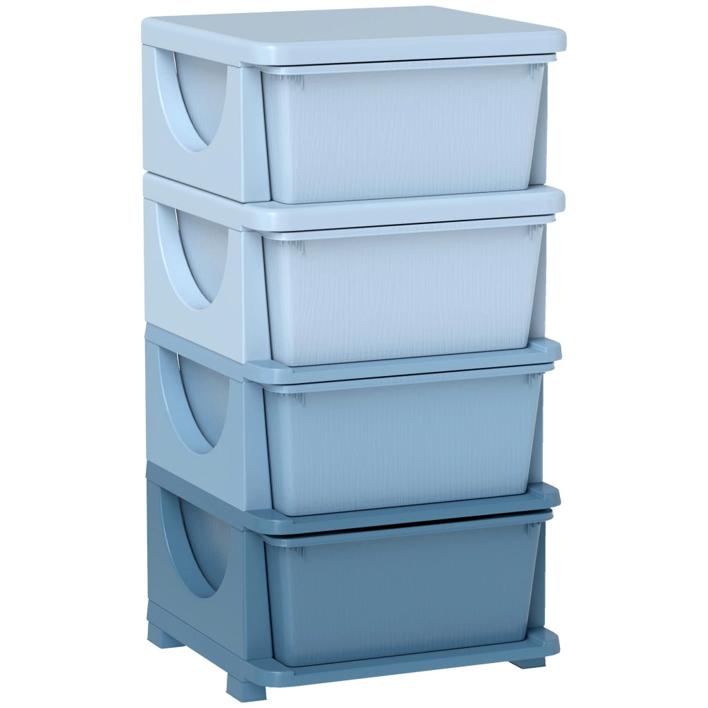 Contenitore per Bambini con 4 Cassetti ¨C Minimal ¨C Blu