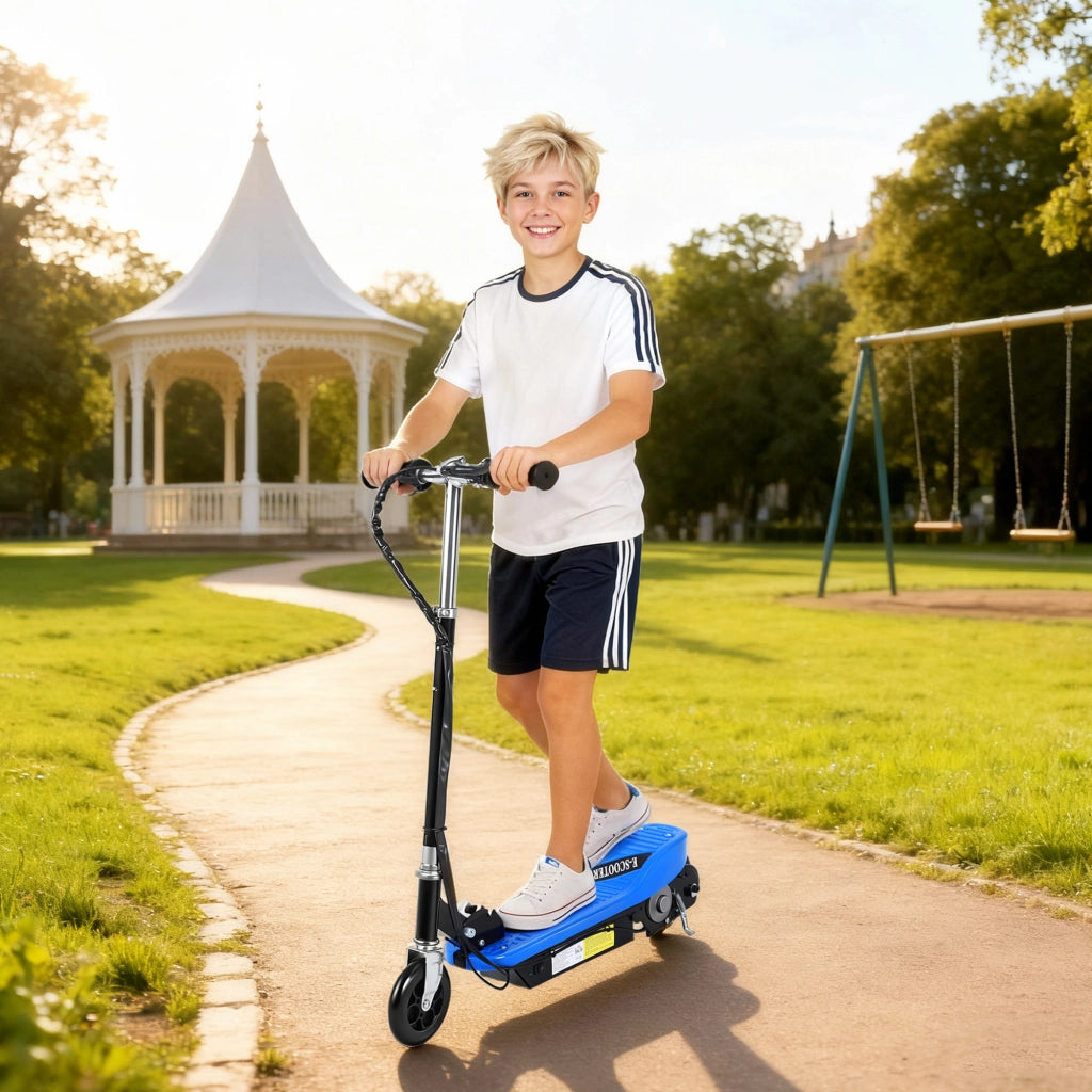 Pattinatore Elettrico Pieghevole per Bambini e Adolescenti ¨C zephmum ¨C 78x37x87-95 cm Blu