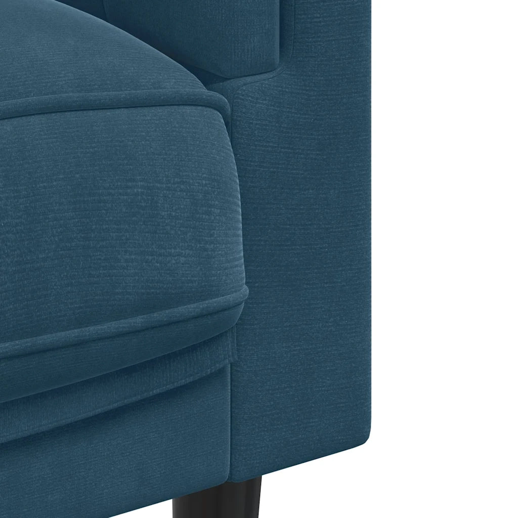 Poltrona | Sedia Relax con Cuscino Blu in Velluto