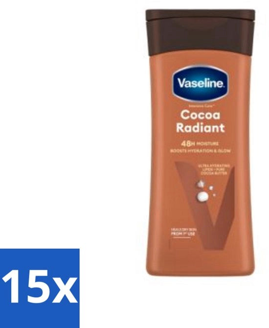 15 x Lotion corpo al cioccolato 200 ml - Lotion corpo - Cura della pelle - Rinnovamento - Umidità - Radiante
