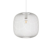 Lampadario A Sospensione Contemporaneo Net Metallo Bianco 1 Luce E27 42W