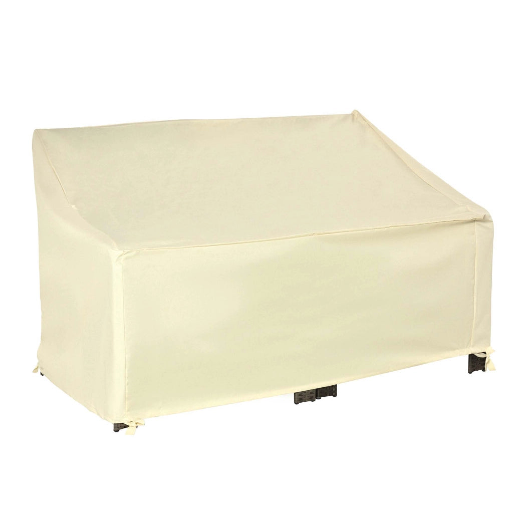 Copridivano Esterno 2 Posti Impermeabile ¨C Xylo ¨C Tessuto Oxford 600D, 140x84x56/94 cm, Crema