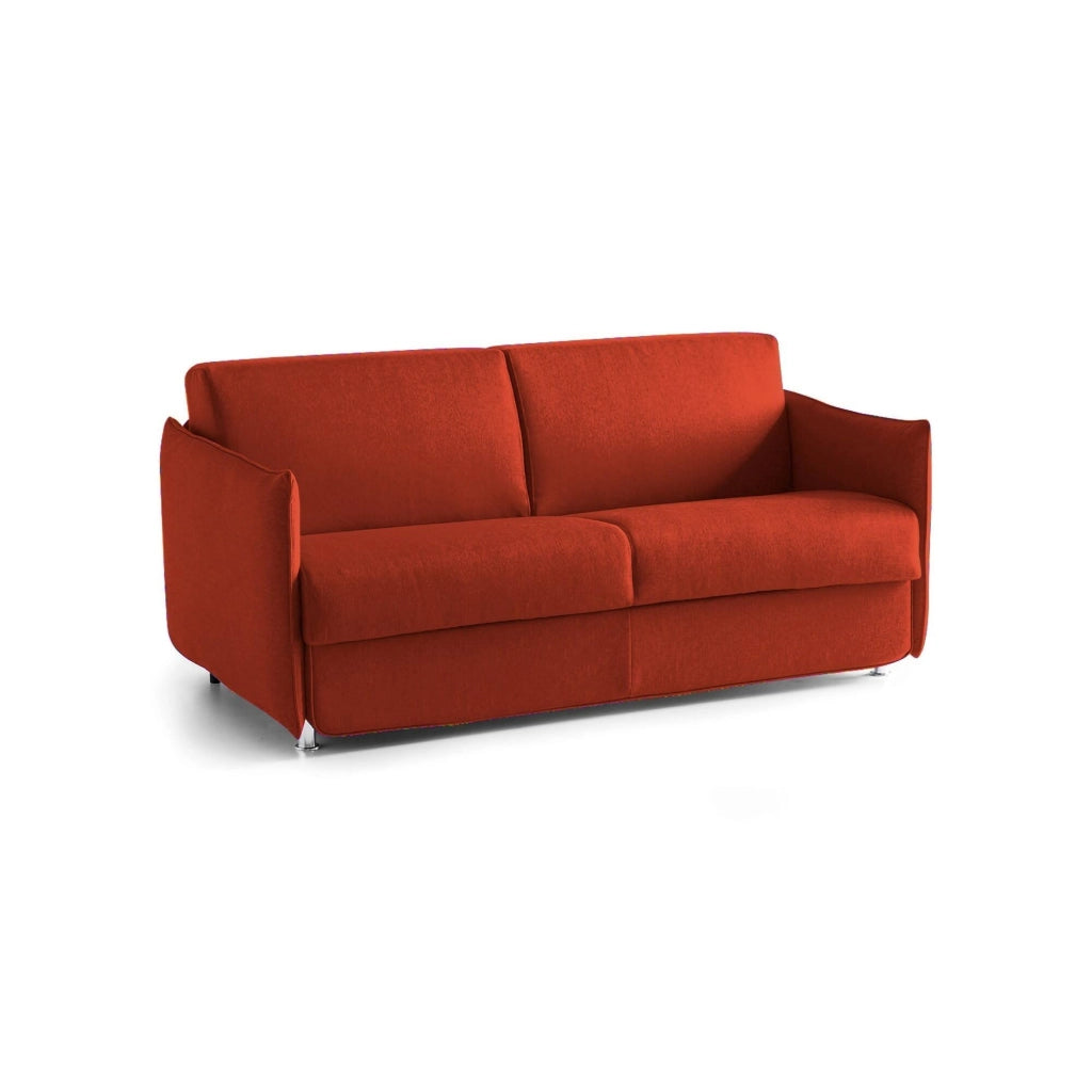 Severo, Divano Fisso 3 Posti Sfoderabile Made in Italy, 200x95 cm Arancione