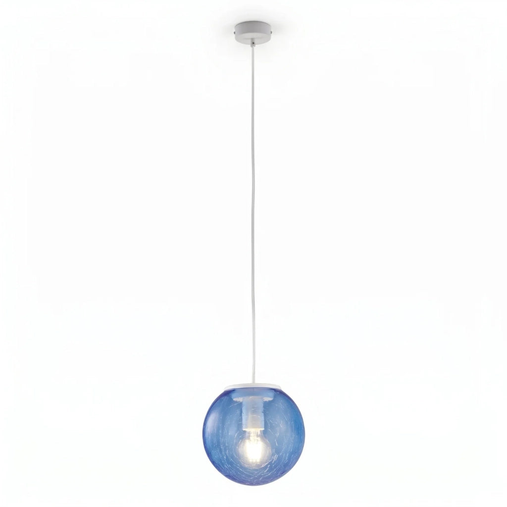 Sospensione Andromeda 1 Luce Azzurro E Bianco Luceart Design