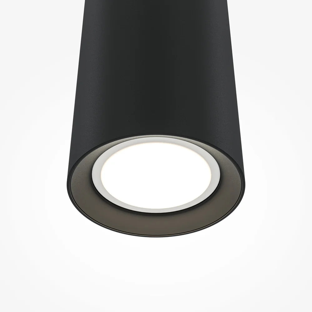 Lampadario Moderno Pro Focus Alluminio Nero 1 Gu10 Ip20